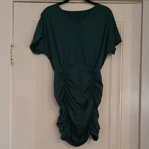 SHEIN Teal Ruched Mini Dress